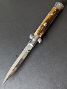 FRANK BELTRAME 23CM 9" DAGGER AUTO IN BRAZILIAN HONEY HORN...NEW FRANK BELTRAME 23CM 9" DAGGER AUTO IN BRAZILIAN HONEY HORN...NEW