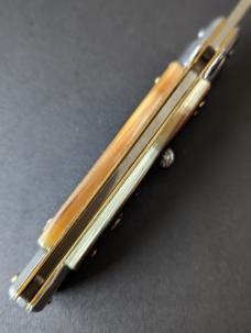 FRANK BELTRAME 23CM 9" DAGGER AUTO IN BRAZILIAN HONEY HORN...NEW FRANK BELTRAME 23CM 9" DAGGER AUTO IN BRAZILIAN HONEY HORN...NEW