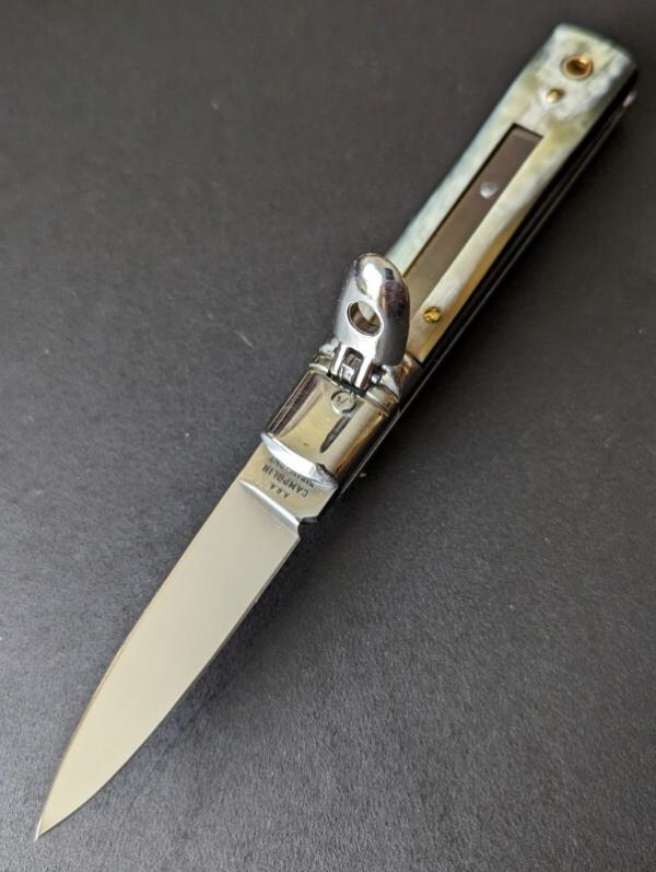 NIB AGA CAMPOLIN 6"-15CM SLIMLINE IN BRAZILIAN HORN NIB NIB AGA CAMPOLIN 6"-15CM SLIMLINE IN BRAZILIAN HORN NIB