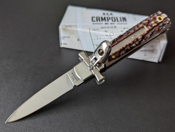 AGA CAMPOLIN MINI DOMINUS IN STAG HORN NIB AGA CAMPOLIN MINI DOMINUS IN STAG HORN NIB