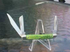 Schrade Old Timer 108OT Junior with Smooth Hunter Green Bone Handles