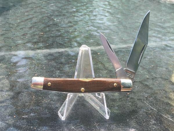 Schrade Old Timer 33OT Middleman Jack with O.D. Green Canvas Micarta Handles
