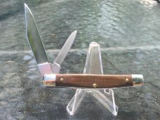 Schrade Old Timer 33OT Middleman Jack with O.D. Green Canvas Micarta Handles