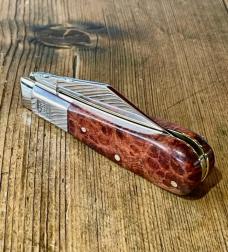 Taylor's Eye Witness Premium Barlow Clip with Amboyna Scales and Back Spring File work