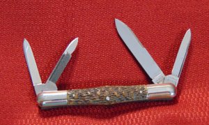 MINT VINTAGE PARKER & FIELD PRUSSIA FACTORY SAMPLE  4 BLADE SWELLCENTER OLD PICKBONE PRE-1914