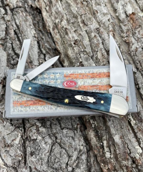 CASE XX 2020 BLUE DENIM BONE SEAHORSE WHITTLER