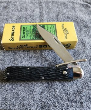 2008 Schrade Collector's Cutlery Society Charter Member Swing Guard Lockback knife SCCS2008. NIB