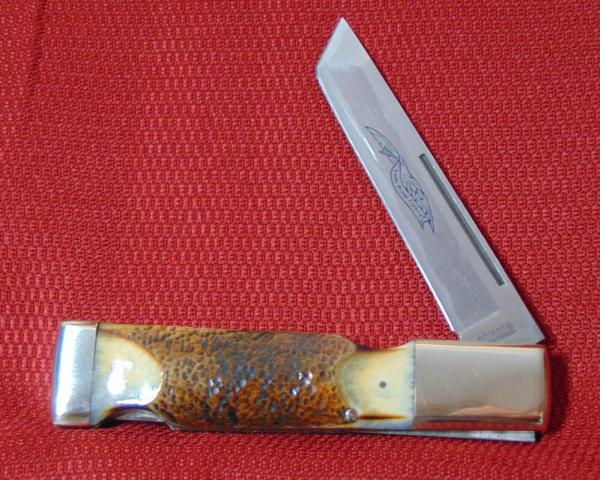 VERY RARE PARKER CUT CO. EAGLE BRAND TONTO LOCKBACK KNIFE SANDBAR STAG FLAME HARDEN EDGE 1978-1989 VERY RARE PARKER CUT CO. EAGLE BRAND TONTO LOCKBACK KNIFE SANDBAR STAG FLAME HARDEN EDGE 1978-1989