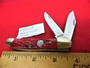 UNUSED BOKER BONSAI 3-5/8" TREE BRAND SHIELD JIGGED RED BONE COPPERHEAD