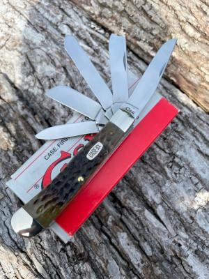 CASE XX ** SFO LATE 90's GREEN BONE 5 BLADE TRAPPER
