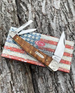 CASE XX ** SFO 2018 ORANGE CURLY OAK SCROLLED SEAHORSE WHITTLER