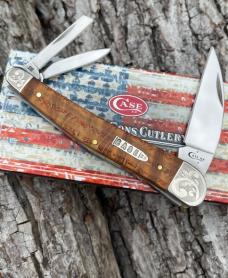 CASE XX ** SFO 2018 ORANGE CURLY OAK SCROLLED SEAHORSE WHITTLER