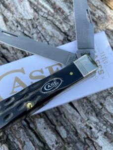 CASE XX ** 2023 JIGGED S35VN STEEL BUFFALO HORN TRAPPER