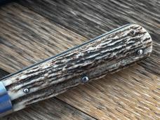 BENINI - FACAS CUSTOM CPM 154 BLADE STEEL STAG HANDLE SLIPJOINT FOLDER **VERY NICE BUILD**