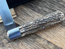 BENINI - FACAS CUSTOM CPM 154 BLADE STEEL STAG HANDLE SLIPJOINT FOLDER **VERY NICE BUILD**