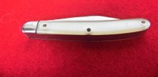 2-3/4" SABRE JACK KNIFE JAPAN UNUSED PEARL STYLE SCALES 2-3/4" SABRE JACK KNIFE JAPAN UNUSED PEARL STYLE SCALES