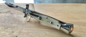 Renzo 9 inch Lockback Swing Guard , nice scales 
