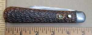 SCHRADE CUT.CO. WALDEN, N.Y. Switchblade Knife with No Spring. U.S. PATS. FEB 13 06 FEB 28 07. (sch)