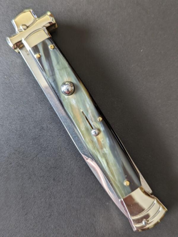 NIB 11"- 28 cm A.G.A. Campolin Maltese lockback auto, a super beautiful quality stiletto NIB 11"- 28 cm A.G.A. Campolin Maltese lockback auto, a super beautiful quality stiletto
