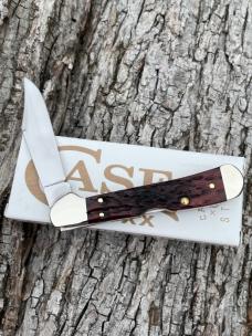 CASE XX ** 2023 MAHOGANY PEACH SEED JIG BONE CARBON STEEL MINI COPPERLOCK CASE XX ** 2023 MAHOGANY PEACH SEED JIG BONE CARBON STEEL MINI COPPERLOCK