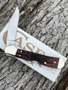 CASE XX ** 2023 MAHOGANY PEACH SEED JIG BONE CARBON STEEL MINI COPPERLOCK CASE XX ** 2023 MAHOGANY PEACH SEED JIG BONE CARBON STEEL MINI COPPERLOCK