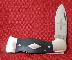  VINTAGE WESTERN USA S-531 PAT. PEND. A LOCKBACK ETCHED BLADE 1977