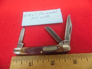 VINTAGE 2-3/4" SCHRADE NEW YORK USA 108OT OLD TIMER STOCKMAN USED A TAD