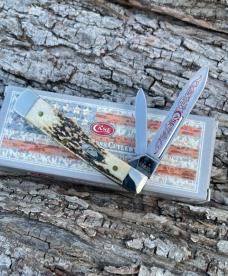 CASE XX ** SFO 2006 RED SCROLLED STAG SMALL GUNSTOCK CASE XX ** SFO 2006 RED SCROLLED STAG SMALL GUNSTOCK
