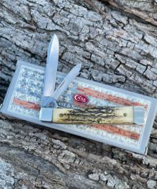 CASE XX ** SFO 2006 RED SCROLLED STAG SMALL GUNSTOCK