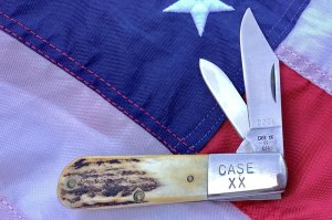 Case XX 1982, 8 Dot Barlow Knife w/ Great Stag Handles -Mdl# 52009 1/2 SSP -Serial #206 -NM