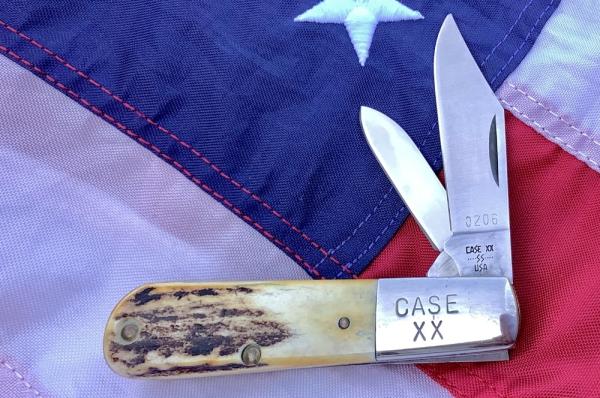 Case XX 1982, 8 Dot Barlow Knife w/ Great Stag Handles -Mdl# 52009 1/2 SSP -Serial #206 -NM