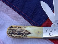 Case XX 1982, 8 Dot Barlow Knife w/ Great Stag Handles -Mdl# 52009 1/2 SSP -Serial #206 -NM
