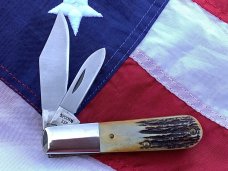 Case XX 1982, 8 Dot Barlow Knife w/ Great Stag Handles -Mdl# 52009 1/2 SSP -Serial #206 -NM