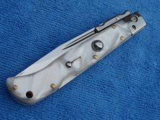 New 9" AKC Roma Swinguard Pearl white handles 