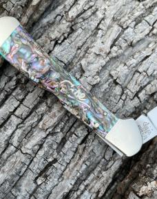 CASE XX ** 2002 SILVER SCRIPT ABALONE LARGE COPPERLOCK CASE XX ** 2002 SILVER SCRIPT ABALONE LARGE COPPERLOCK