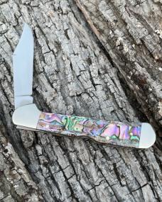 CASE XX ** 2002 SILVER SCRIPT ABALONE LARGE COPPERLOCK CASE XX ** 2002 SILVER SCRIPT ABALONE LARGE COPPERLOCK
