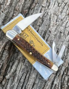 CASE XX ** 2019 POCKET WORN BROWN SEAHORSE WHITTLER CASE XX ** 2019 POCKET WORN BROWN SEAHORSE WHITTLER