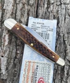 CASE XX ** 2019 POCKET WORN BROWN SEAHORSE WHITTLER CASE XX ** 2019 POCKET WORN BROWN SEAHORSE WHITTLER