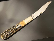 Mint New CASE XX USA Genuine Stag Handle Grandaddy Barlow 5” surgical Steel Knife Matched Stag,NEW