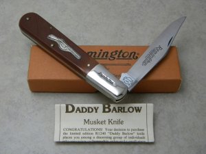 Remington One R 1240 Musket-1 Delrin Daddy Barlow Knife - NIB