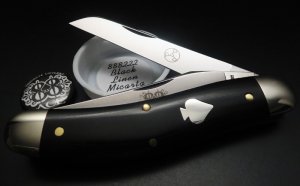 Great Eastern Cutlery PPP #88 Ace Black Linen Micarta GEC 888222