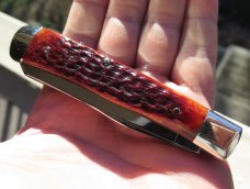 Unused Case XX USA 10 dot 1970 trapper. 5254. Beautiful red bone with no cracks. Snaps both ways.