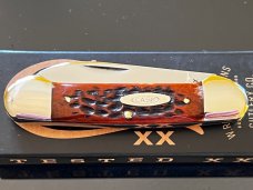 Vintage CASE XX USA 1973/7…….Dot “BUTTERBEAN”Red Bone #62131 Pocket Knife Mirror Spotless NEW. Vintage CASE XX USA 1973/7…….Dot “BUTTERBEAN”Red Bone #62131 Pocket Knife Mirror Spotless NEW.