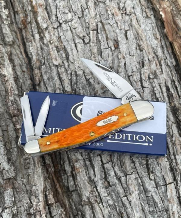 CASE XX ** 2004 LIMITED EDITION ORANGE PEEL SEAHORSE WHITTLER