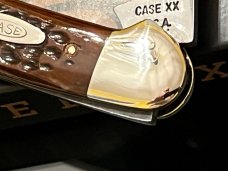 Vintage Case XX USA 1973/7…….Dot “Butterbean” Red Jigged Bone 3-5/8”Pocket Knife Unsharpened 99 0/0.
