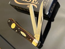 Vintage Mint Case XX 1978 Chevy 62048 SSP Slimline Trapper 4-1/8”Inlaid Gold plated CHEVY Medallion