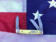 1989 Case xx Small Stockman -Yellow Derlin Handles -Fancy Bolsters -Gold Mint Set -Mdl# 33033