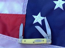 1989 Case xx Small Stockman -Yellow Derlin Handles -Fancy Bolsters -Gold Mint Set -Mdl# 33033