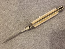 NOS  Frank Beltrame ITALIAN 9" GENUINE Mother of Pearl Stiletto w/Bayonet Blade 4MM 