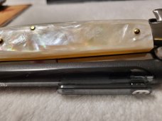 NOS  Frank Beltrame ITALIAN 9" GENUINE Mother of Pearl Stiletto w/Bayonet Blade 4MM 